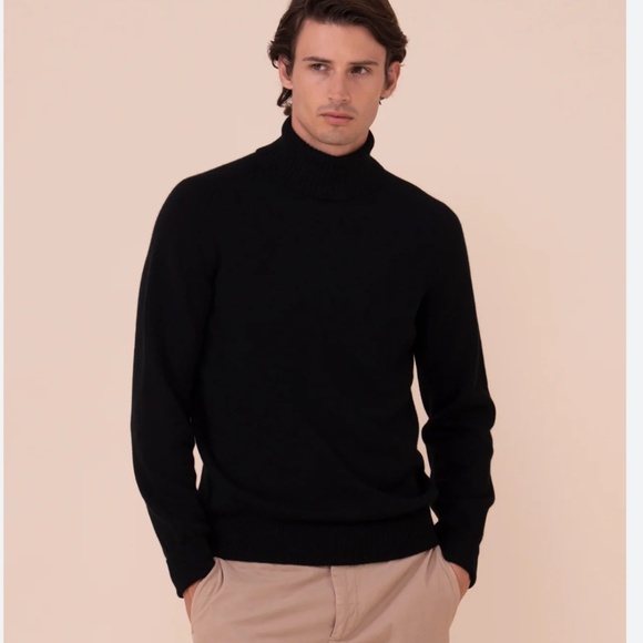 Matinique Men’s Knit Sweater Turtleneck Wool blend Lightweight Old money Sz L - Picture 2 of 15